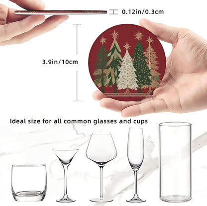 Vintage Christmas Tree Coasters - Image 3