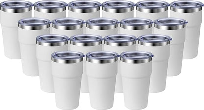 MEWAY 16oz Tumbler Double Wall Vacuum Insulated Travel Mug Bulk, Stainless by MEWAY