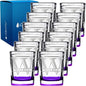 Personalized Square Shot Glasses Set of 12 Purple Bottom 2oz Engraved Initial and Name Custom Gifts, Weddings, Birthdays, Party, Event, Decorations