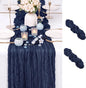 2 Pack Navy Blue Cheesecloth Table Runner 17x108 Inch Boho Rustic Semi Sheer by Unknown