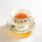 TATSUMI Country Roses Bone China Tea Cup and Saucer Set, 3 Pieces, Vintage Style by TATSUMI