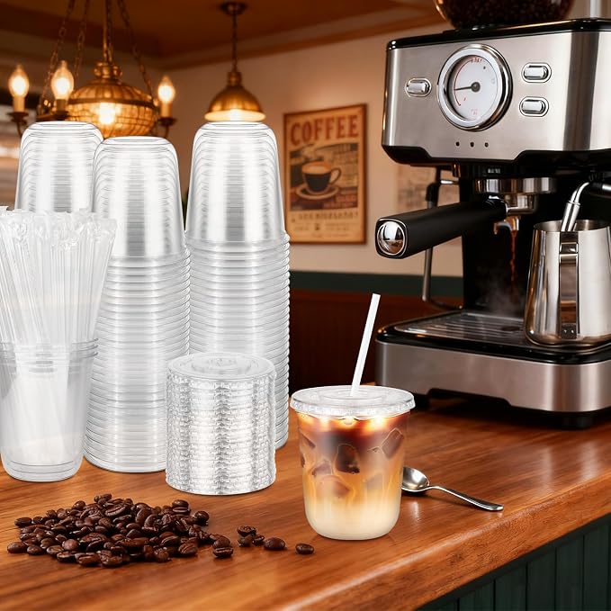 50 Pack 12 oz Clear Plastic Cups - Image 2