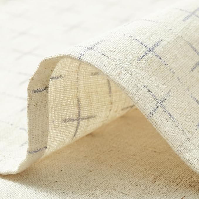 Artoid Mode White Cross-Star Textured Table Runner, Seasonal Waterproof Rustic - Image 6