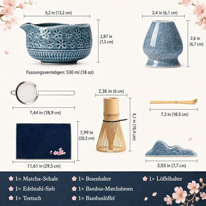 Buucup Blue Matcha Set, Ceramic Bowl Kit - Image 3