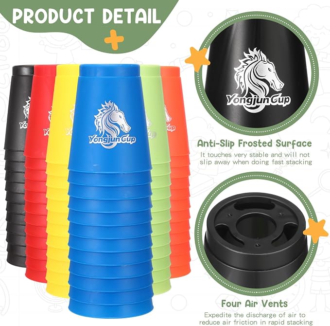 Libima 72 Pcs Sports Stacking Cups Set Stack Cup Party Game Speed Training Game - Image 3