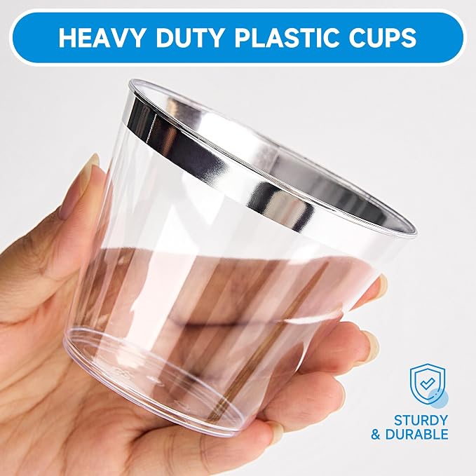 RACETOP Clear Plastic Cups, 9 oz, 200 Pack, Gatherings, and Festival Events - Image 3