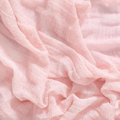 Cheesecloth Table Runner Summer Boho Wedding Shower Party Home Decor | Pink - Image 6