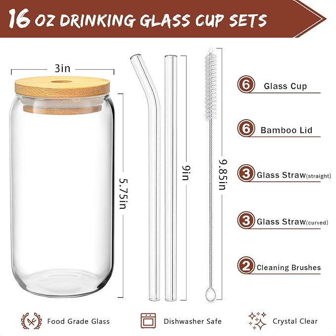 16 Oz Drinking Glasses - Image 2