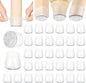 Aneaseit Chair Leg Floor Protectors - 32 pcs Clear - Felt Bottom Silicone Pads for Hardwood Floors & Furniture Feet - Rubber Caps for Chairs - Medium