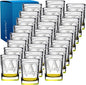 Personalized Square Shot Glasses Set of 25 Yellow Bottom 2oz Engraved Initial and Name Custom Gifts, Weddings, Birthdays, Party, Event, Decorations