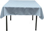 LA Linen Polyester Poplin Washable Square Tablecloth, Stain and Wrinkle Resistant Square Table Cover 52x52, Fabric Table Cloth Square for Dining, Kitchen, Party, Holiday 52 by 52-Inch, Blue Light