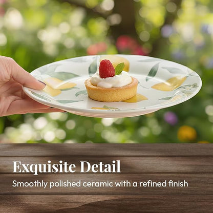 Bico Lemon Dreams Salad Plates Set of 4, 8.75 Inch Ceramic Dessert Plates - Image 5