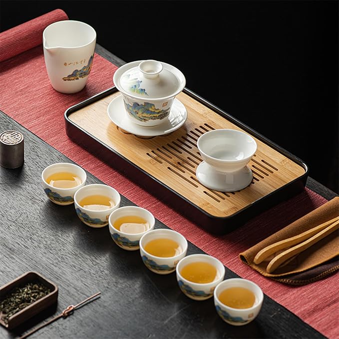 LURRIER Gongfu tea sets, Portable Ceramic TeaSet, Asian Tea sets - Image 5