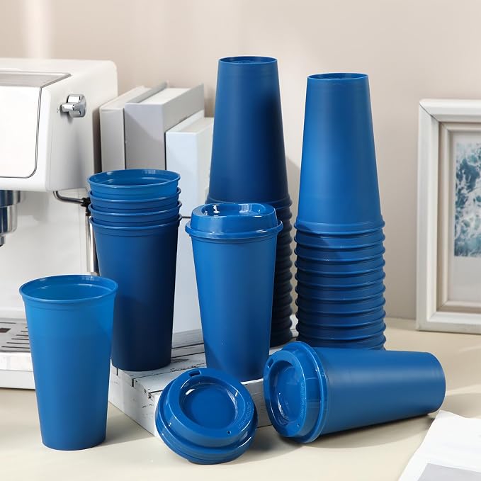 Honeydak 45 Pack 16 oz Reusable Coffee Cups - Image 6