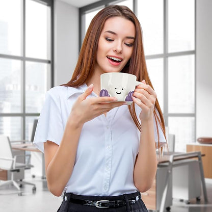 Coffee Mugs, Cute funny Mug For Women, 380ml Unique Ceramic Coffee Tea Cups - Image 2