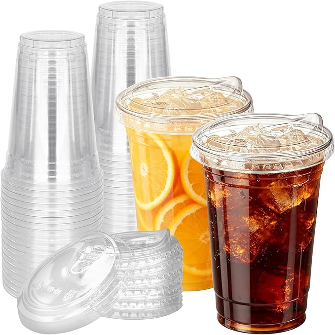 Qinsihwn 24 oz Clear Plastic Cups by Qinsihwn