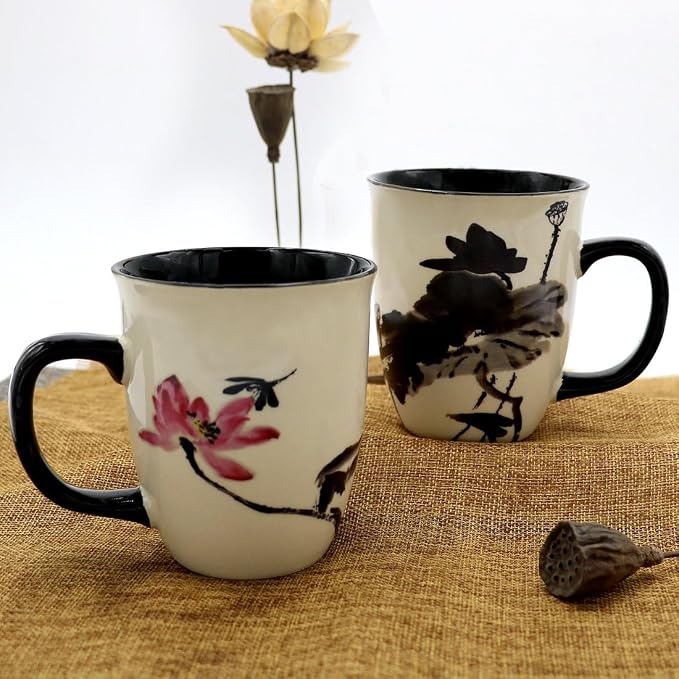 Lotus Magic Color Changing Coffee Mug, 16 oz | Ceramic Tea Mug - Image 6