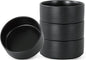 26 OZ Ceramic Cereal Bowls Set, 6 Inch, Modern Black | Dishwasher & Microwave by Shrynxal
