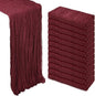 12 Pack Burgundy Cheesecloth Table Runner 10Ft Gauze Red Cheese Cloth Runner by Heneger
