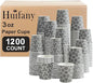 1200 Pack 3oz Disposable Paper Cups, Small Bathroom Cups | Mini Dixie Cups by Huifany