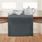 Solino Home Linen Hemstitch Table Runner 60 Inches - 100% Pure Linen Dark Grey Table Runner 14 x 60 Inch Ideal for Dresser and Coffee Tables - Classic Hemstitch