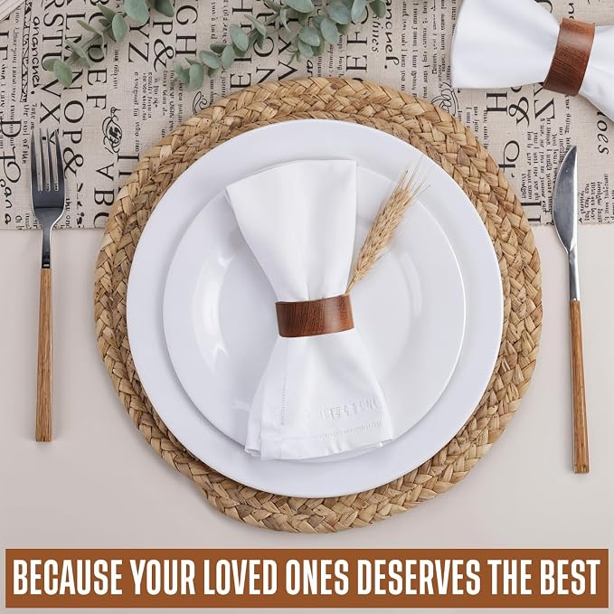 Ramkudi Stylish Brown Napkin Rings Set of 12 | Wooden Napkin Holder - Image 4