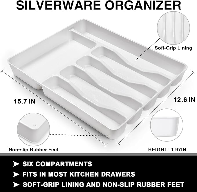 49-Piece Hammered Silverware Set - Image 4
