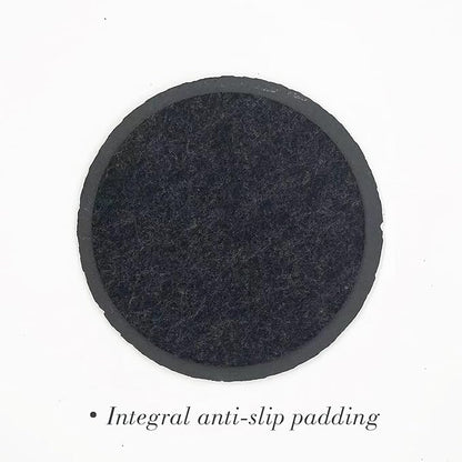 24 Pack 4 inch Round Slate Coasters,Handmade Natural Rough Edge,with Integral Anti-Skid pad,Laser Engraving Blanks,Stone Coasters
