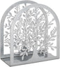 Napkin Holder for Tables, Tree of Life Design Modern Metal Napkin Holder for Home Kitchen & Picnic Party, Silver Grey