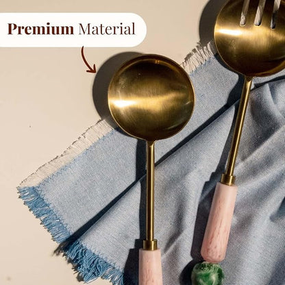 Folkulture Resin Metal Salad Servers, Salad Hands, Fruit - Image 2