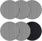 Black White Stripe Coasters Set of 6, Modern Minimalist Geometric Striped Soft by PIEPLE