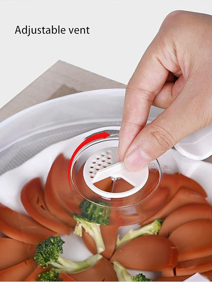WENWELL Microwave Splatter Cover for Food 12",Large Clear Microwave Splash Guard Cooker lid with Handle,Dish bowl Plate Serving Cover Home Kitchen Essential,BPA-Free,Saft Plastic