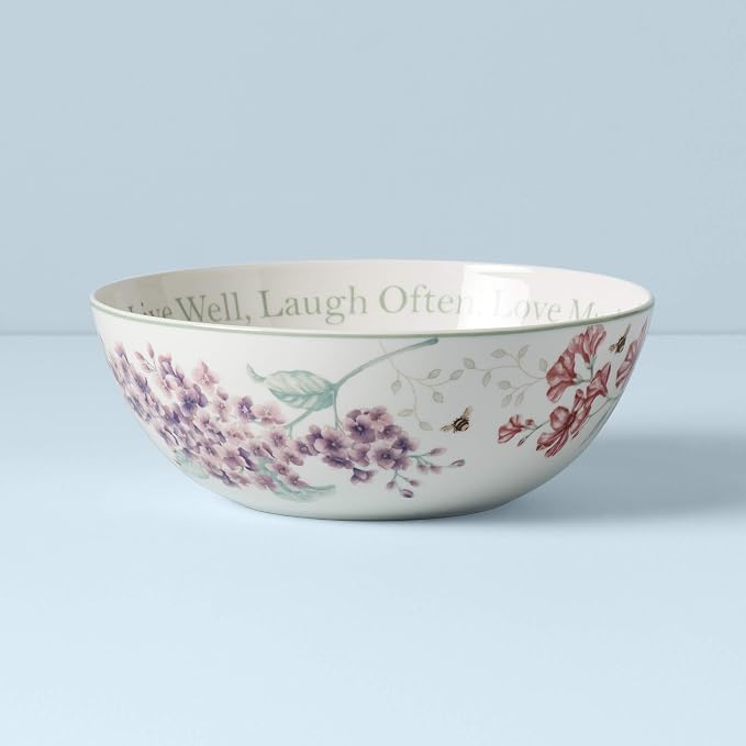 Lenox Butterfly Meadow "Live Well, Laugh Often, Love Much" Serving Bowl - Image 6