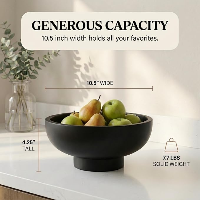 OAKOA Black Decorative Bowl for Home Decor - Image 5