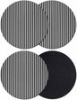 Geometric Grey Coasters Set of 4, Abstract Contemporary Minimalist Line Soft by PIEPLE