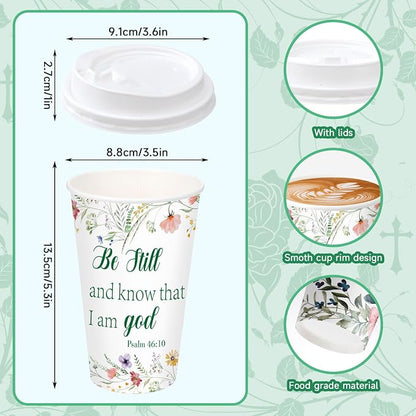 50 Pack 16 oz Disposable Coffee Cups - Image 3