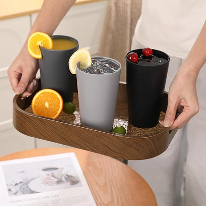 HEYCOME 24 Pcs Unbreakable Plastic Cups Set, 20 oz Reusable Plastic Cups - Image 7