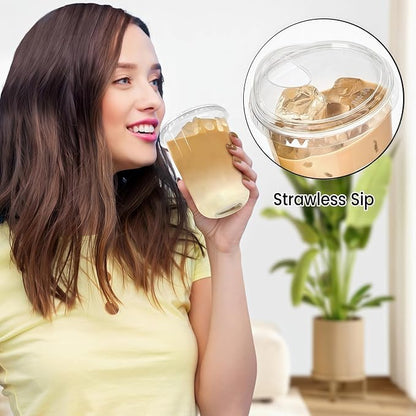 16 oz Clear Plastic Coffee Cups - Image 3