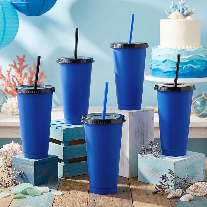 Honeydak 30 Pack Tumbler with Straw and Lid Bulk Cups - Image 2