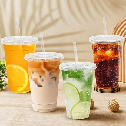 Lamosi 100 Pack 16 oz Plastic Coffee Cups - Image 5