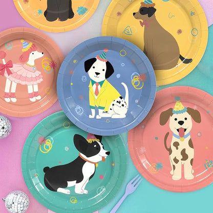 180Pcs Pet Dog Party Supplies Paper Plates and Napkins Serve 60 | Disposable - Image 4