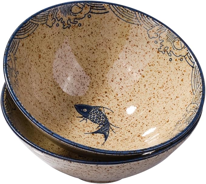 8-inch Ceramic Ramen Bowls by Whitenesser