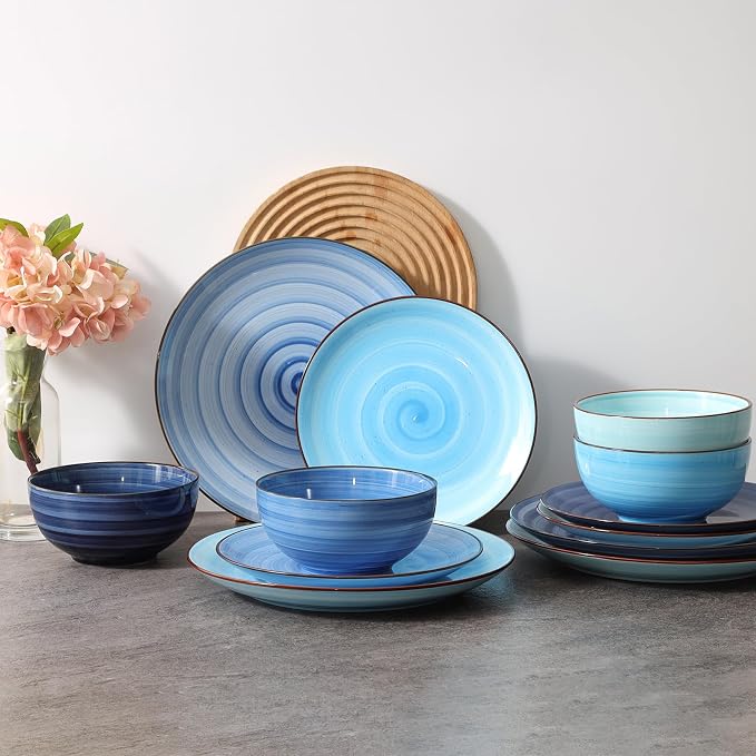Selamica Ceramic 16-Pieces Dinnerware Set, Ceramic Dishes Set - Image 3