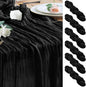 Cheesecloth Table Runner Black 10FT Boho Gauze Runner, 6 Pack | 120 Inch Cheese by Wokceer