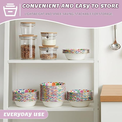 30 Pack Paper Bowls, 8 Oz Disposable Soup Bowl, Heavy Duty Printed Disposable - Image 4