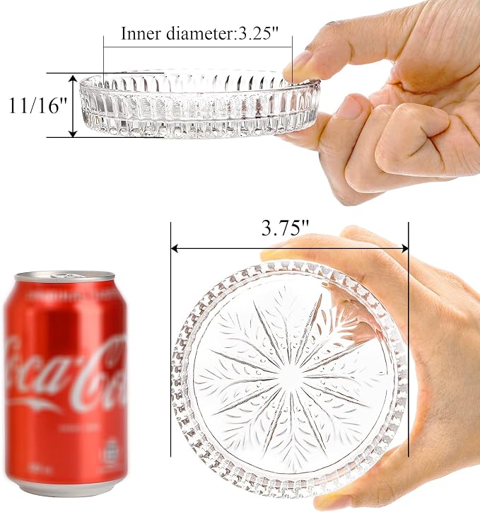 Yesland 8 Pack Crystal Coasters Tea Bag Coaster - Image 2