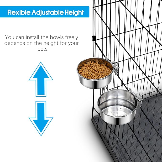 2 Pcs Medium Dog Food Water Bowl - Image 4