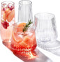 Ciaell 48 Pack Ribbed Plastic Wine Glasses & Champagne Flutes by Ciaell