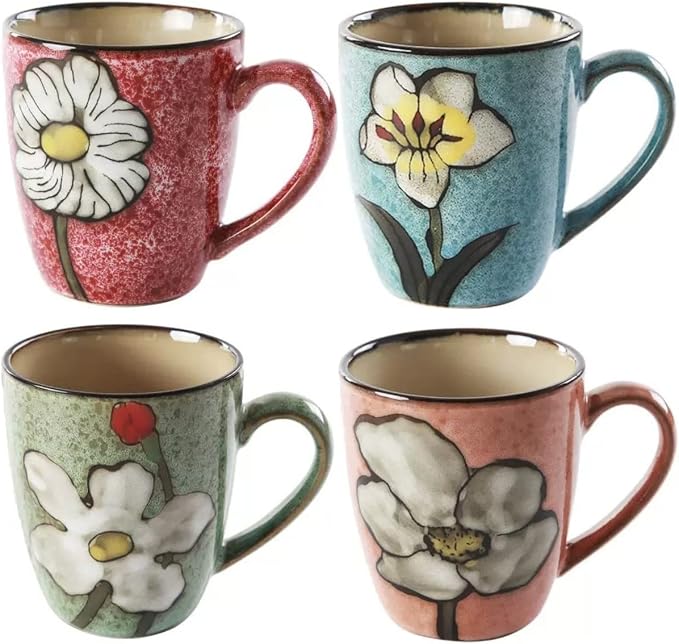 Ceramics 12oz Coffee mugs, Coffee cups, Tea mugs, Kiln Glazing Process by ROCKGOLDBUG