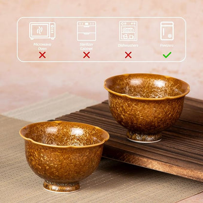 KAMMAK Ceramic Tea & Coffee Cups Set of 2 - Image 2